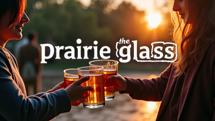 The image shows colorful, hand-blown glass art displayed at Prairie Glass Sun Prairie WI Guide.