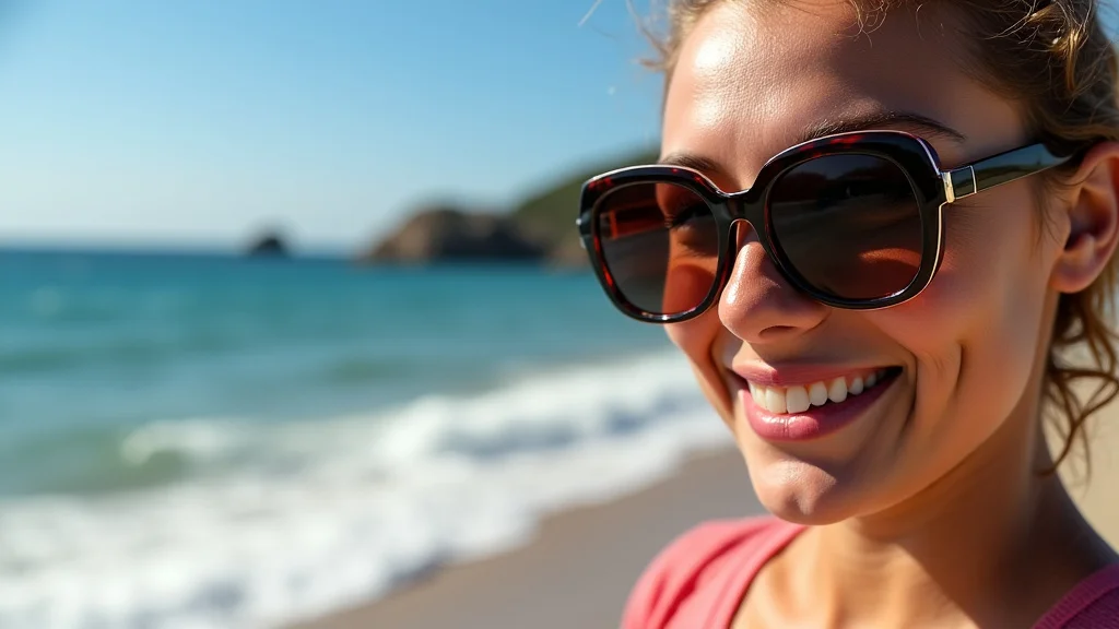 The image shows a selection of stylish sunglasses, demonstrating key features from The Perfect Sun Glasses Image Guide.